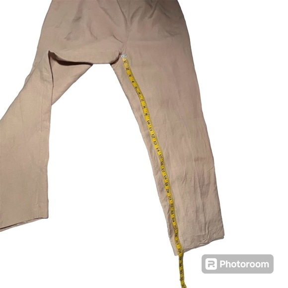 Kasper Linen Dress Pants Slacks Women's Sz 8 Lining Flat front tan beige work 8 - Picture 6 of 7